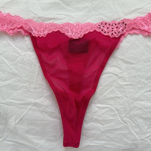 Victoria’s Secret thong bundle. Size M.  One yellow Very Sexy and one pink mesh. - Picture 7 of 11
